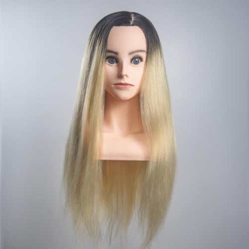 مانيكان شعر روسي طبيعي 100% للتدريب – 26 إنش (كثاف...