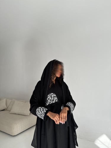 عباية كتان مع شك دردوزي