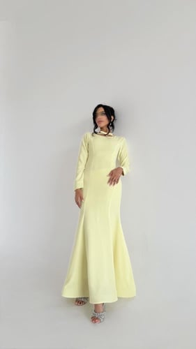 ‏فستان راقي لاكمام طويلة