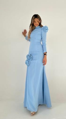 ‏فستان راقي من الكريب الكوري