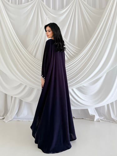 فستان سهرة أنيق طويل مع شال للنساء للحفلات والمناس...