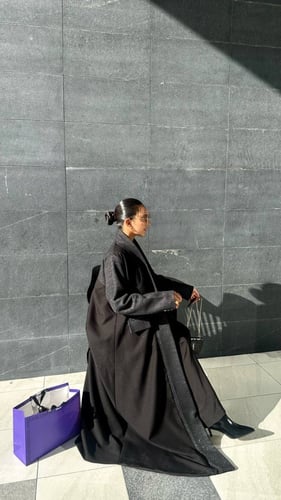 عباية شتوية بقصة عملية