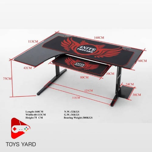 طاولة قيمنق زاوية لون بنك ماوس بنك