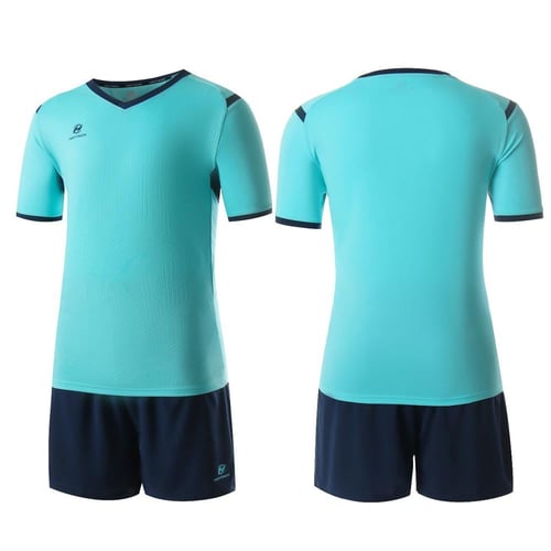 طقم كرة قدم رياضي تركوازي وكحلي