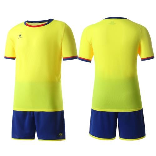 طقم كرة قدم اصفر وازرق