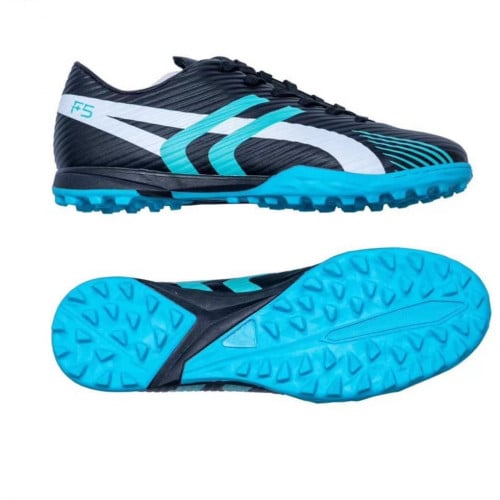 جزمة كرة قدم هاتريك اللون الأسود مع التركواز