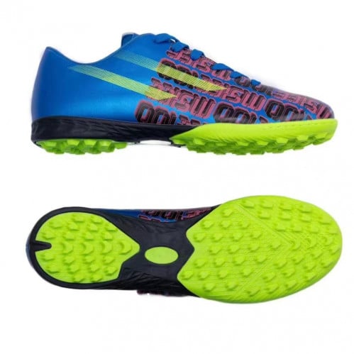 جزمة كرة قدم هاتريك اللون الأزرق مع الأخضر
