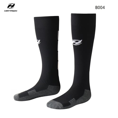 جورب كرة قدم بحبيبات مانع الانزلاق طويل ابيض هاتري...