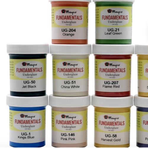 ألوان فخار underglaze