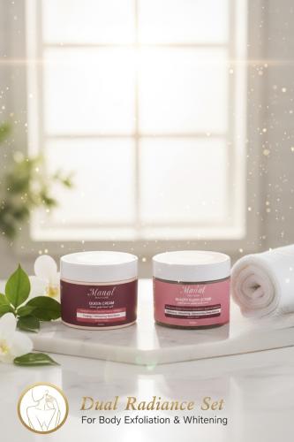 ثنائي النضارة والإشراق لتقشير وتفتيح الجسم | منال...