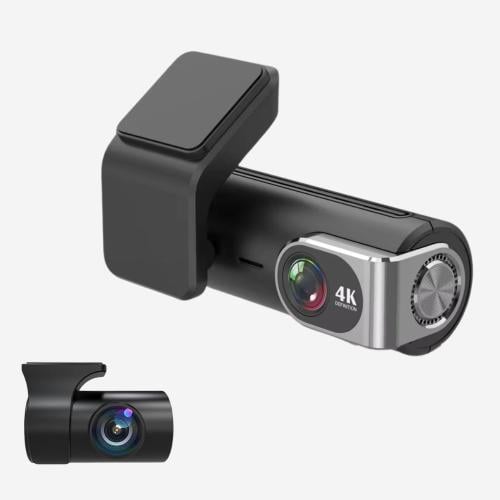 كاميرا 4K Dash Cam للسيارات أمامية وخلفية مزدوجة م...