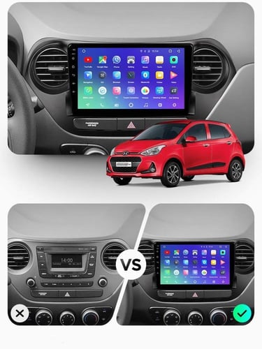 ديكور شاشة هيونداي I10 موديل 2014-2017 (9 بوصة)