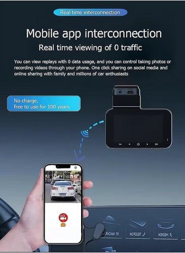 داش كام كاميرتين مع شاشة أمامي و خلفي