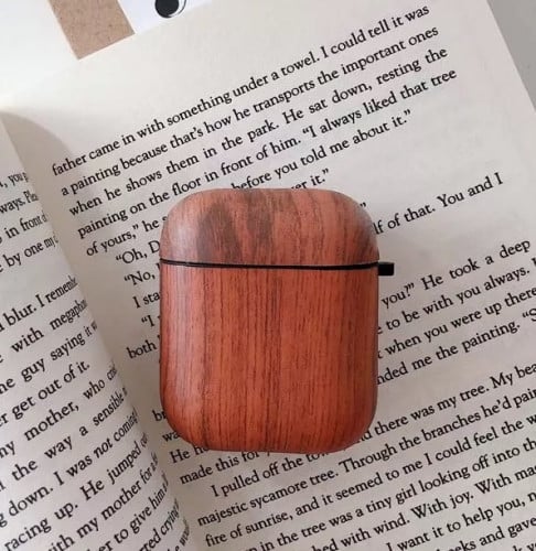 غلاف أيربودز ستايل خشبي للإصدار الأول الثاني