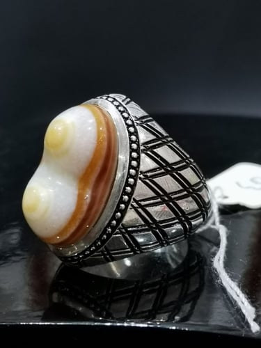 خاتم الفضة بحجر عقيق سليماني هندي بصياغة الأستاذ ا...