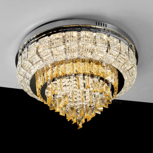 ثريا لطش كرستال بإضاءة LED ثلاث ألوان