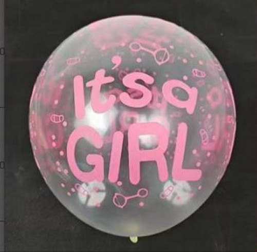 بالون شفاف its a GIRL مقاس 12 أنش - BBG1