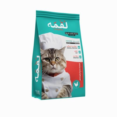 لقمه طعام جاف للقطط الصغيرة بنكهة الدجاج - متعدد ا...