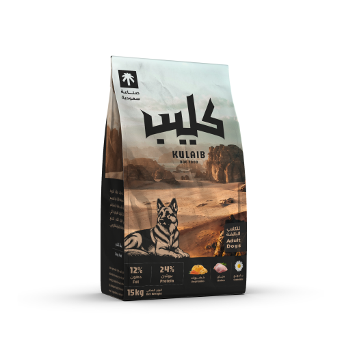 كليب طعام جاف للكلاب البالغة بنكهة الدجاج والخضروا...