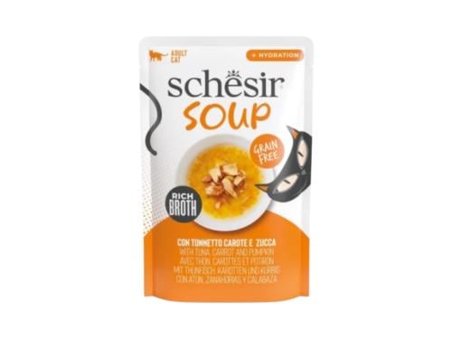 شيزر شوربه قطط بنكهة التونة مع الجزر واليقطين في ا...