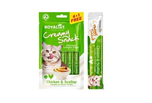 روياليست مكافات كريمي للقطط بنكهة الدجاج واسكالوب...