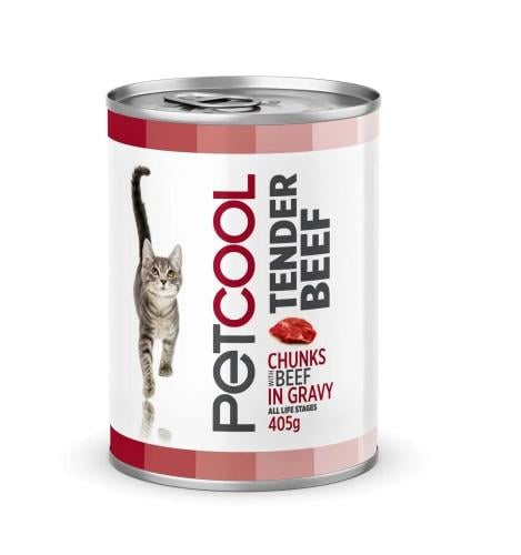 PeTCOOL بيت كول معلبات قطط بنكهة اللحم البقري 405...