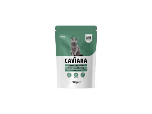 كافيارا مغلف قطط بنكهة قطع لحم البط والديك الرومي...