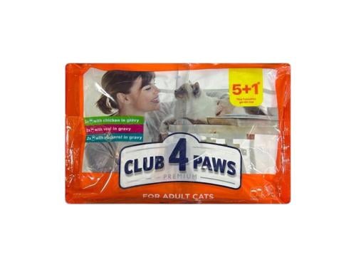 كلوب فور باوس مغلفات قطط متنوعة بنكهات الدجاج ولحم...