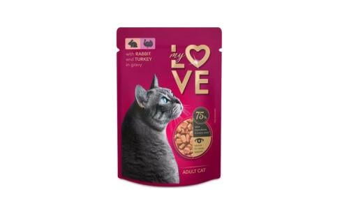 ماي لوف مغلف قطط بنكهة الارانب والديك الرومي في ال...