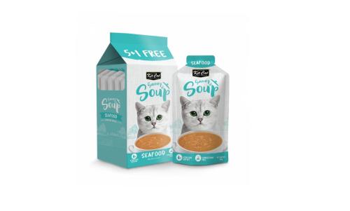 كت كات حساء للقطط بنكهة المأكولات البحرية 6*50 جرا...