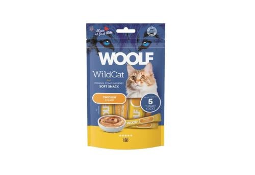 وولف مكافات كريمية للقطط بنكهة الدجاج 5 * 14 جرام