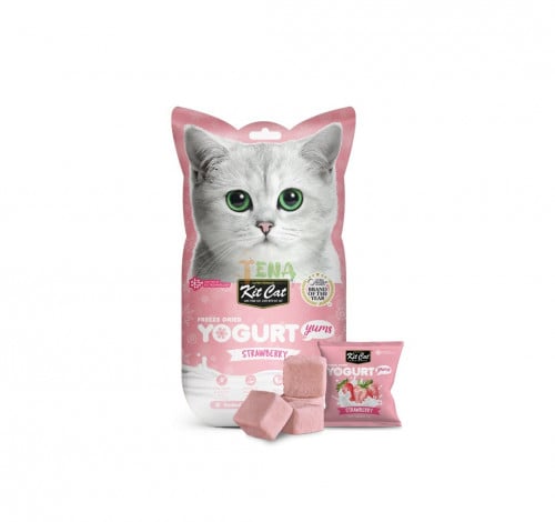 كت كات مكافات زبادي مجفف يوقارت بنكهة الفراولة 10...