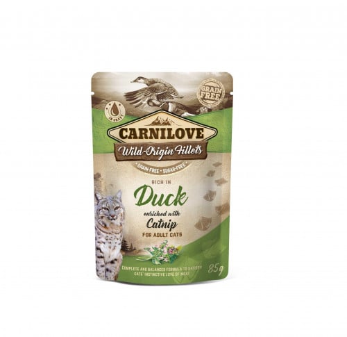 كرنيلوف مغلف للقطط البالغة بنكهة البط و الكات نيب...