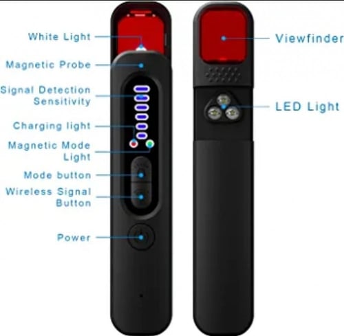 كاشف كاميرات التجسس و اجهزة التصنت المخفية