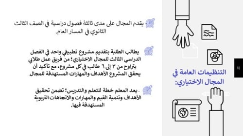 تصميم عرض تعريفي بالمجال الاختياري ( المرحلة الثان...