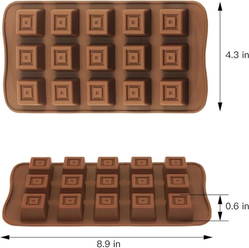 قوالب صنع الشوكولاته مصنوع من السيليكون ، عدد 2 قط...