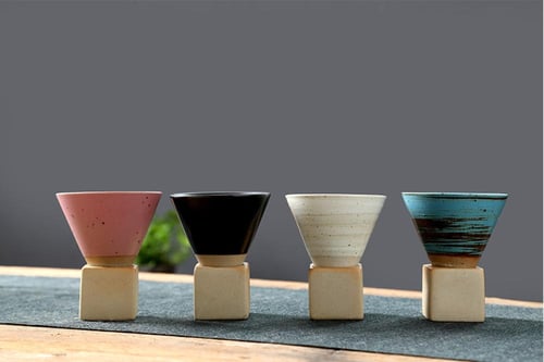 كوب فخار تصميم ياباني 200 مل