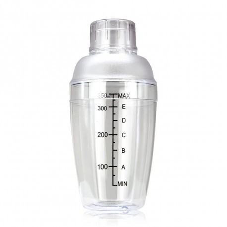 خلاط شيكر كوكتيل شفاف سعة 350 ملي