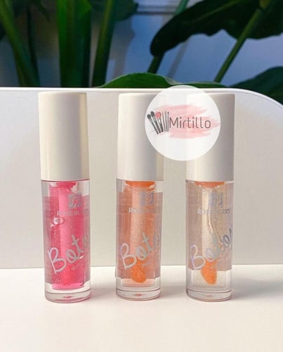 مجموعه قلوسات 3 حبات ( وردي - مشمشي - شفاف)