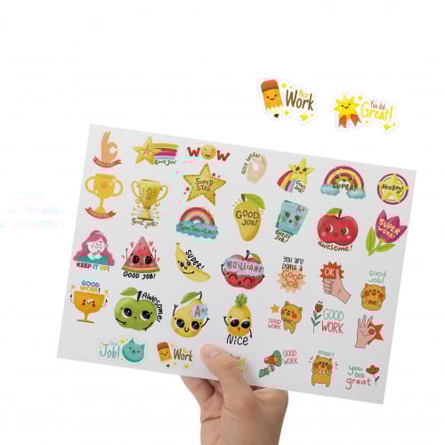 طباعة ستيكرات تحفيزية - قص خاص - ثيمات جاهزة