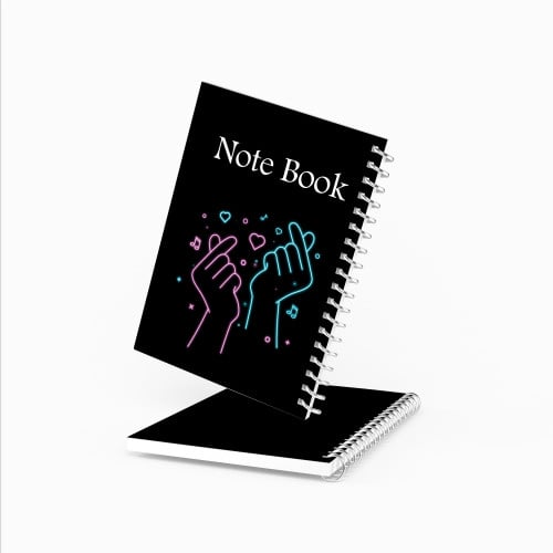 طباعة مفكرة BTS- مقاس A5 - سلك أبيض