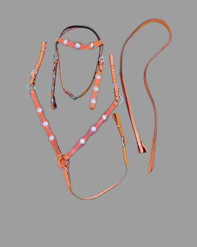 لجام جلد غربي مقاس وسط ( COB) HF-10233
