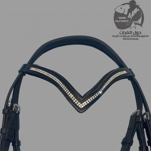 لجام جلد مطعم بالكرستال الامع HF10221