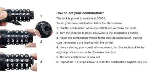 Combination Lock 5 digits