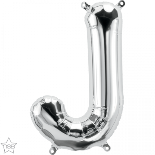 FOIL SMALL LETTER SILVER (عدد 5 قطع) J