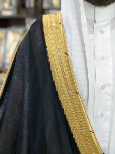 بشت رجالي رسمي VIP نخب أول لون أسود قماش ياباني صو...