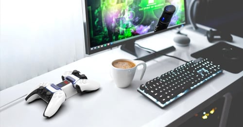 قاعدة شاحن يد بلايستيشن 5 بحساس مضائي