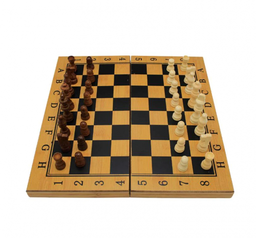لوح شطرنج خشب حجم كبير 3 في 1