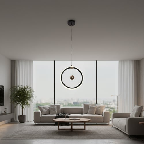 ثريا مودرن دائرة 3 اضاءات ليد