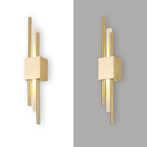 ابليك جداري مودرن ذهبي زجاج مثلج